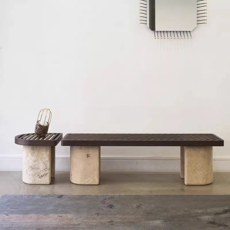 

Solid wood creative bench, bedside stool, shoe changing stool, living room coffee table low stool