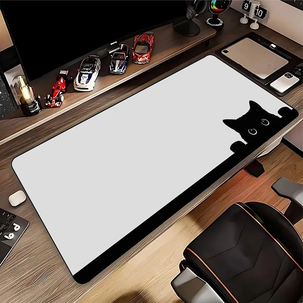 

Gaming Anime Mousepad Pc 90x40cm XXL Mouse Pad Kawaii Cute Cat Mousemat Non-slip Rubber Pads Big Desk Mat Game Keyboard Pads