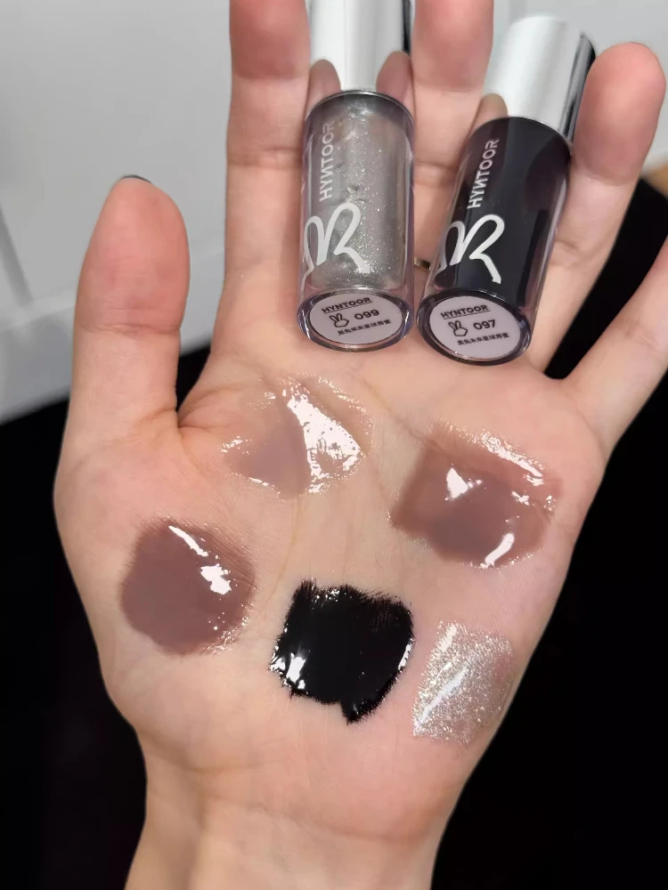 Hyntoor-レトロなソフトミストリップマッド、黒ウサギ、焦げ付き防止カップ、長持ちするメイク、マカロン