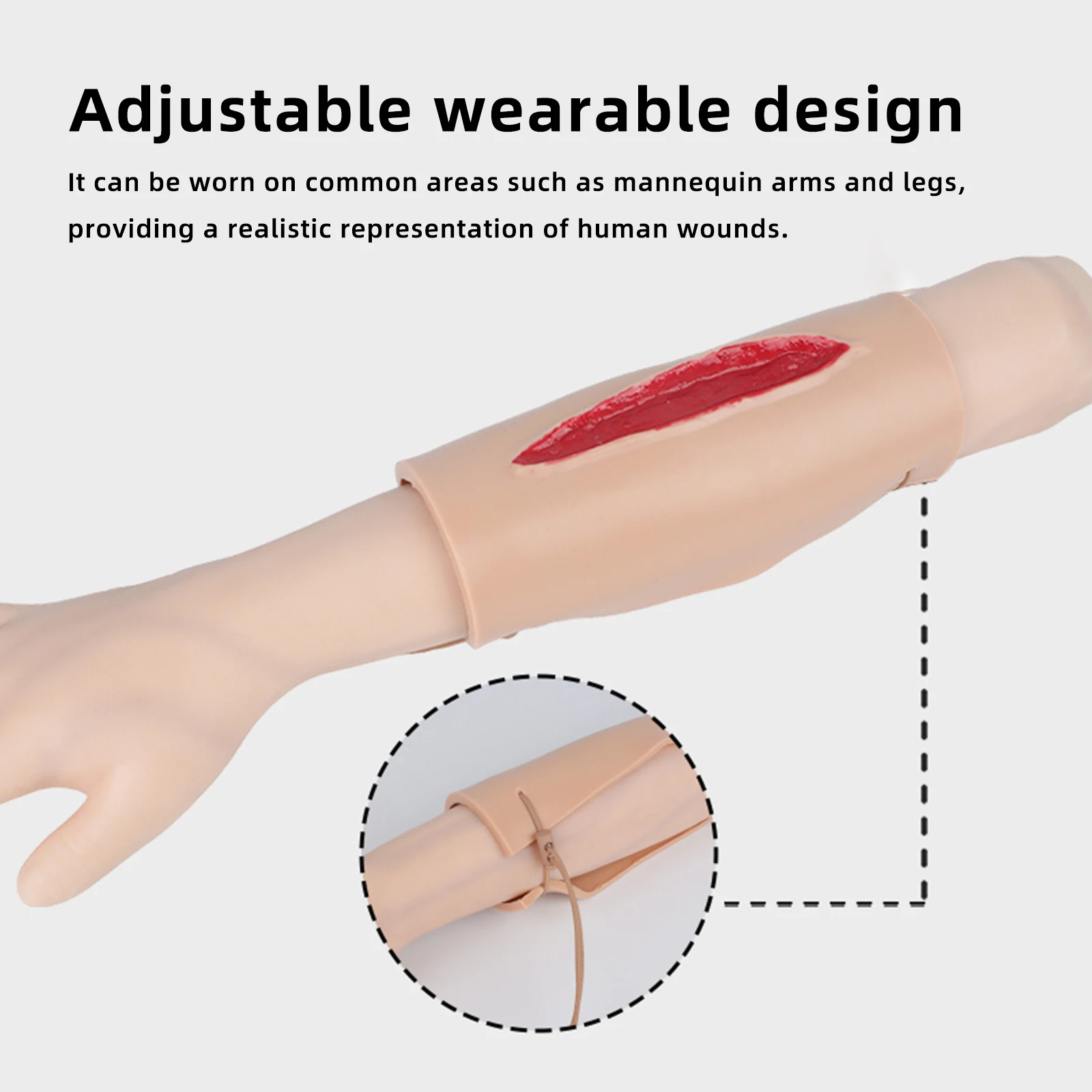 Deep Laceration Or Puncture Injury Model Silicone Simulated Skin Wound Module Surgical Suture Practice Model