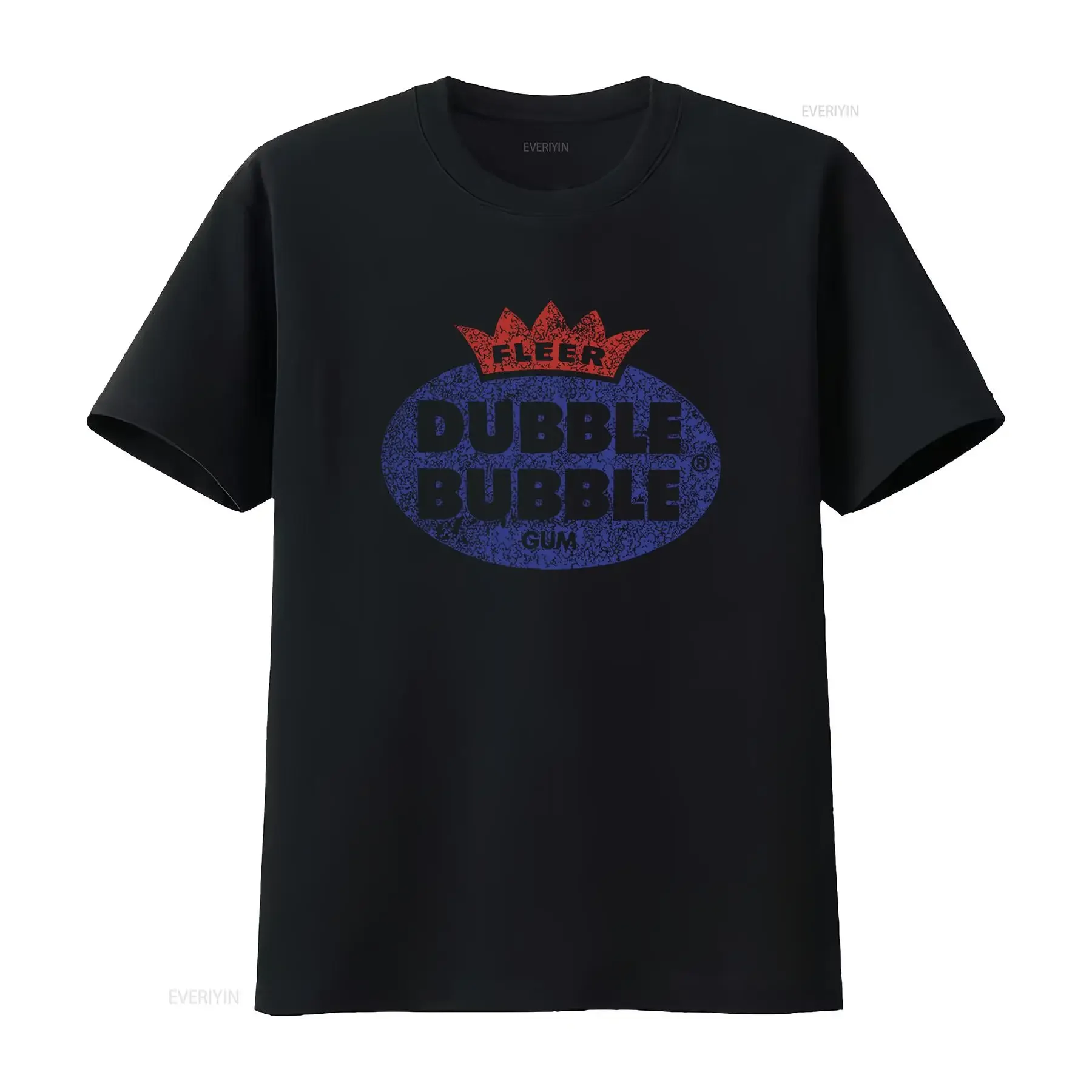 Vintage Retro Dubble Bubble Gum Print Casual T Shirt vintage Washed Unisex designer clothes Versatile homme graphic Breathable