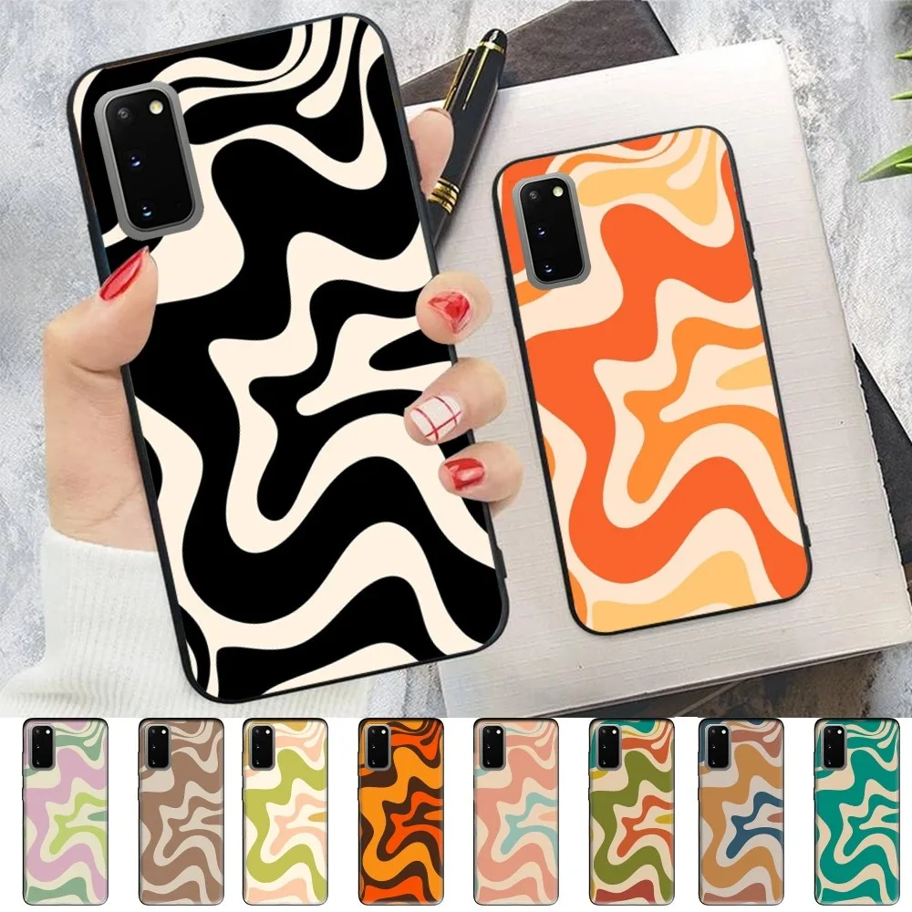 Liquid Swirl Abstract Pattern Phone Case For Samsung S 9 10 20 21 22 23 30 23plus lite Ultra FE S10lite Fundas