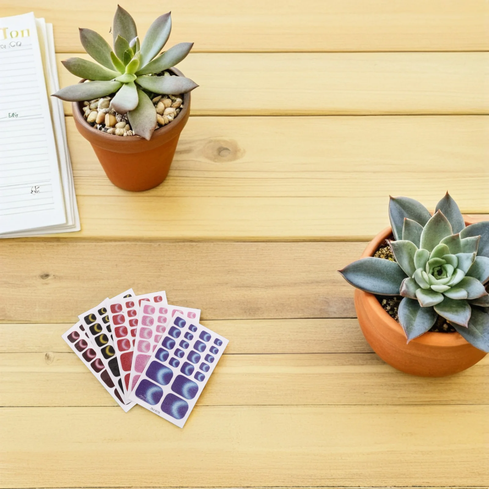 5 pezzi adesivi per unghie glitter occhi di gatto copertura completa della punta premere sull'unghia del piede avvolge nessun gel da forno accessori per unghie del piede fai da te