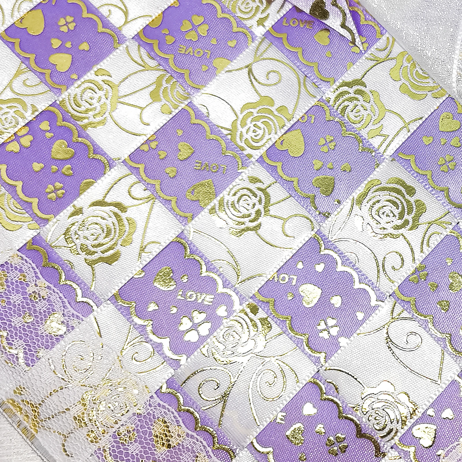 Purple Ribbon Card Holder Insert Board Cosplay Ita Bag Decorative Badge Backpack Goods Display Lace Backplate