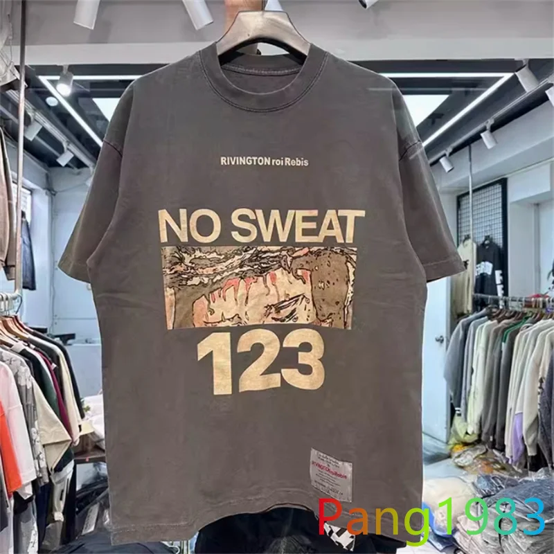 

Retro Washed RRR123 T-shirt Men Women Loose Casual Short Sleeve Streetwear T Shirt NO SWEAT RRR123 TEE