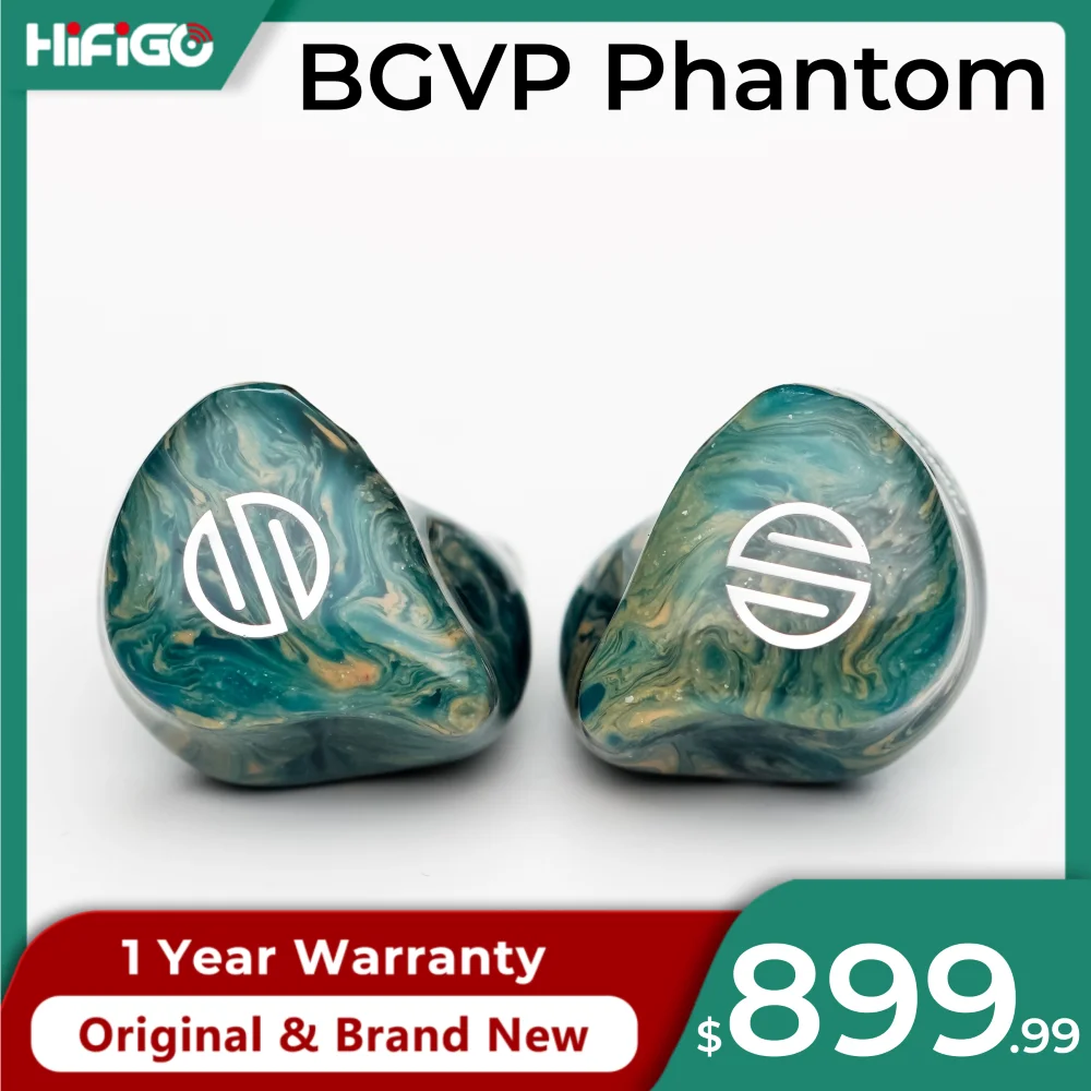 

BGVP Phantom 8 Driver EST BCD Flagship In-Ear Monitor Earphones 2BA+2DD+2EST+2BCD Hybrid IEMs with 6N OCC Silver Plated Cable