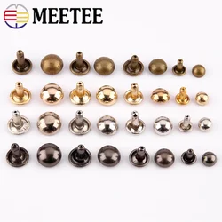 100sets Meetee 6-12mm Double-sided Rivets Nail Studs Buckles DIY Leather Bag Belt Shoes Decoration Hardware Accessories