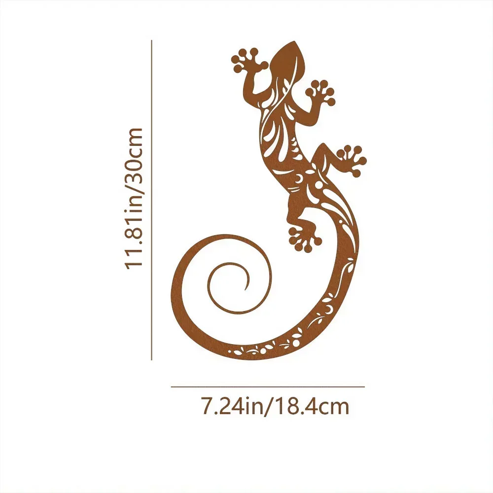 Mesmerizing 3D Lizard Metal Decor – Hypnotize Your Home with Lizard Charm. Fascinating for Home Decor. 3D Lizard Wall Art