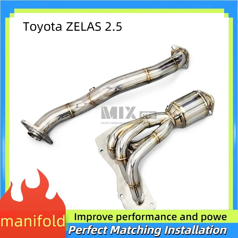 For Toyota ZELAS 2.5 Exhaust Header Manifold  Basho High Quality Auto Parts Substitutions Stainless steel exhaust downpipe