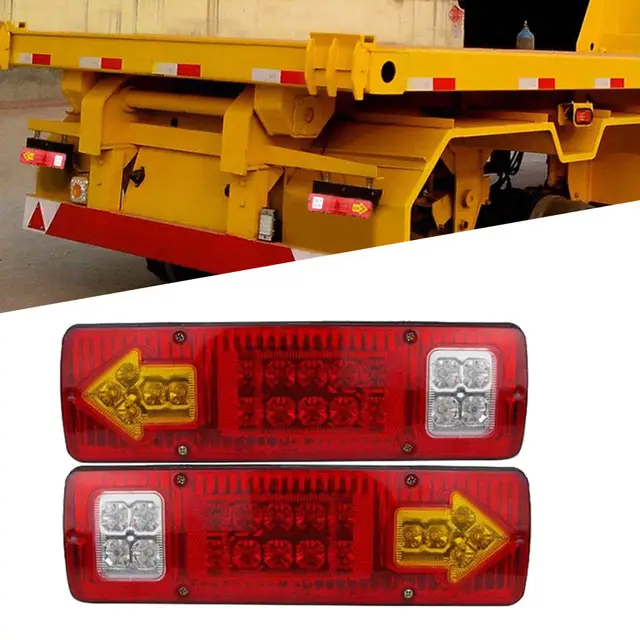 19LED Tylne światło tylne do przyczepy Caracan Boat Pickup RV Camper UTV UTE Vans Turn Signal Reverse Running Lamp12V-24V
