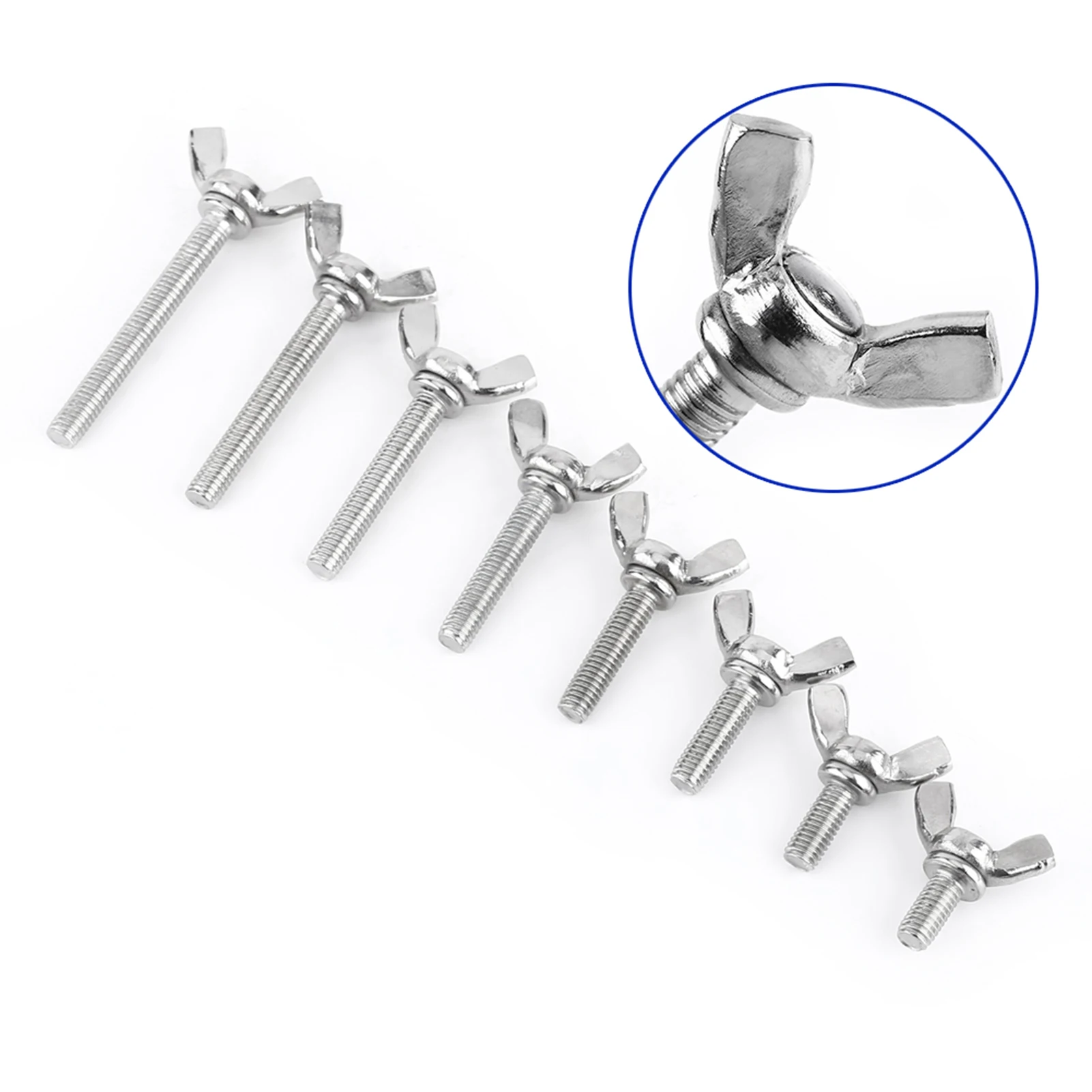 Butterfly Bolt Screw Bolt M6 DIN316 304 Stainless Steel Thumb Butterfly Wing Hand Bolts Screws Steel Wing Bolt Wing Bolt