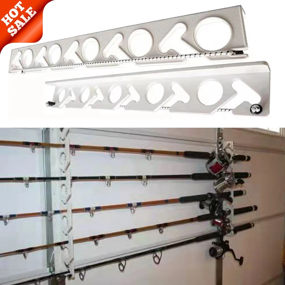 

Fishing Rod Holder Up To 10 Rods Vertical And Horizontal On Wall Protect Storage Pole Rack Fishing Tools Accessories