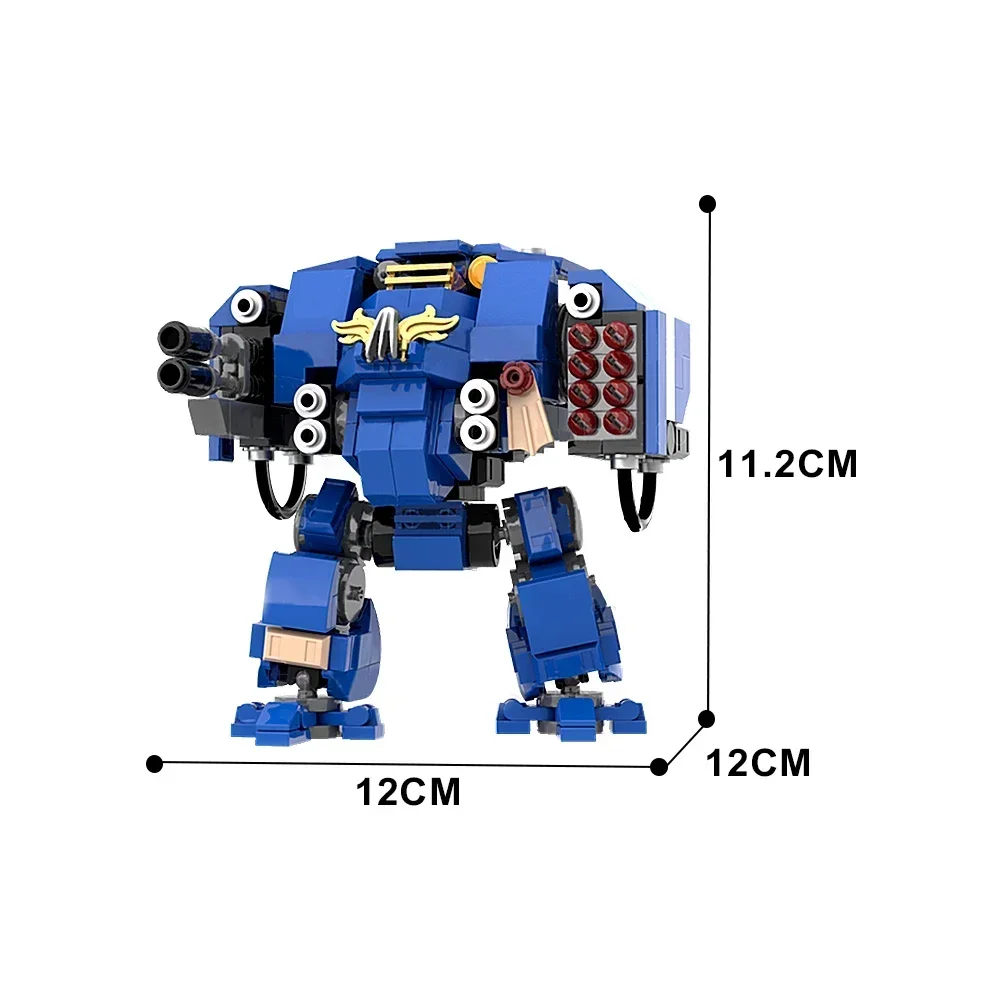 MOC Warrior Bricks Ballistus Dreadnought Battle Robot Building Blocks Model 40K War High-Tech Mecha Assembly Toys Gifts