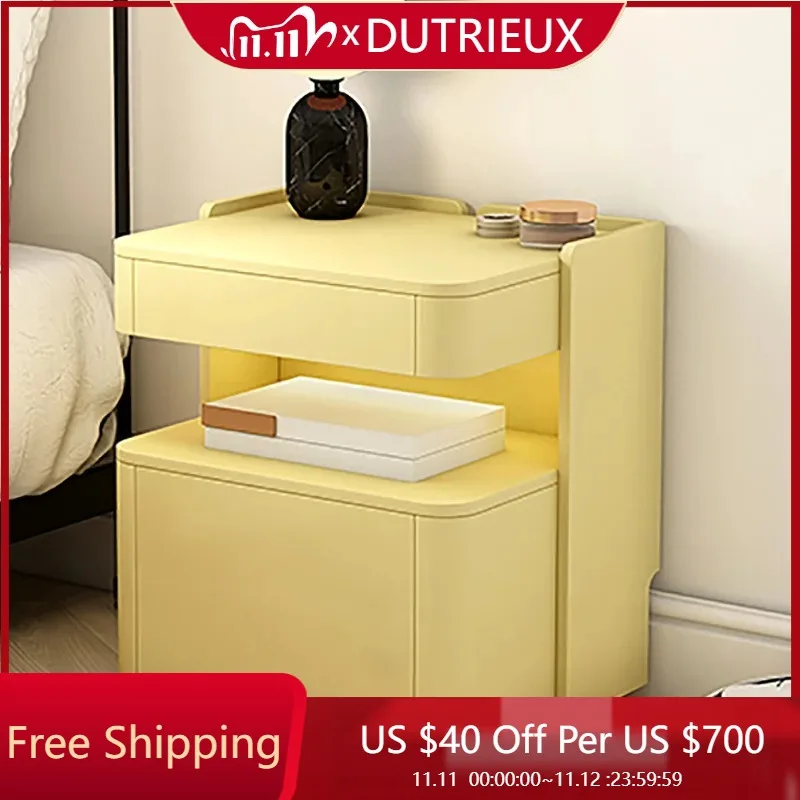 

Interior Trendy Nightstand Modern Luxury Vintage Modular Creative Bedside Table Drawers Storage Mesitas De Noche Hotel Furniture