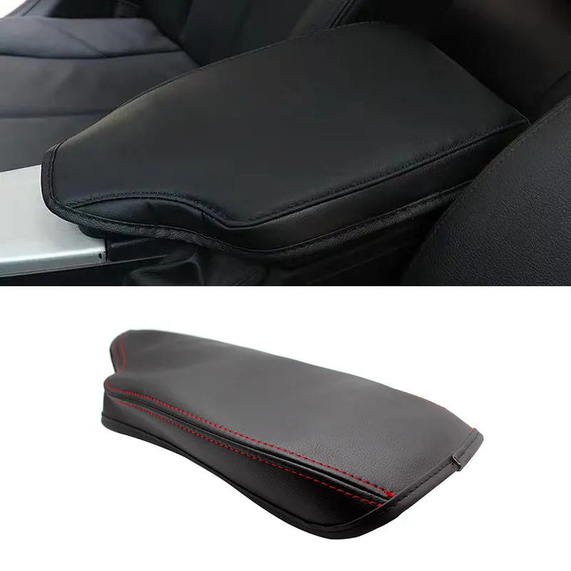 Black Microfiber Leather For BMW New 3 Series F30 2013 2004 2015 2016 2017 Car Center Console Armrest Box Protective Cover Trim