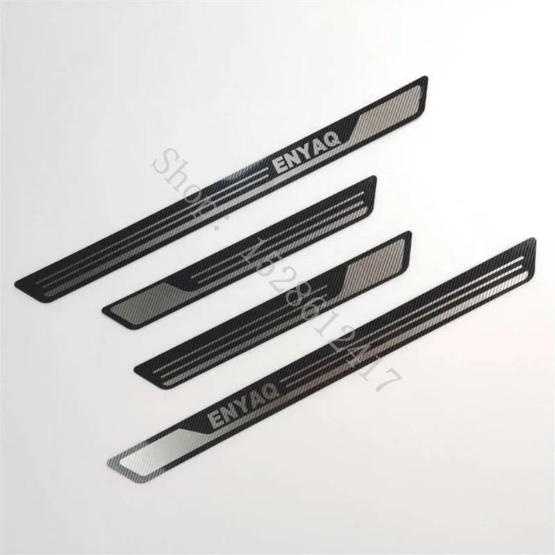 

Door Sill Scuff Plate Protective Welcome Pedal for 2021 2022-2024 SKODA ENYAQ iV Stainless Steel Sticker Trim Car Accessories