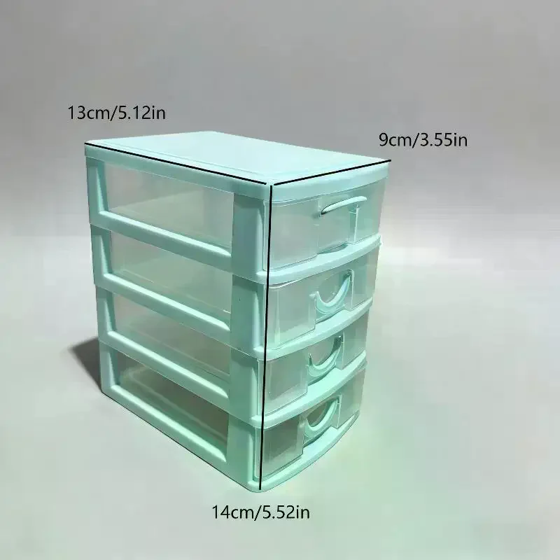 Transparent Earring Organizer Box, 4-Layer Storage