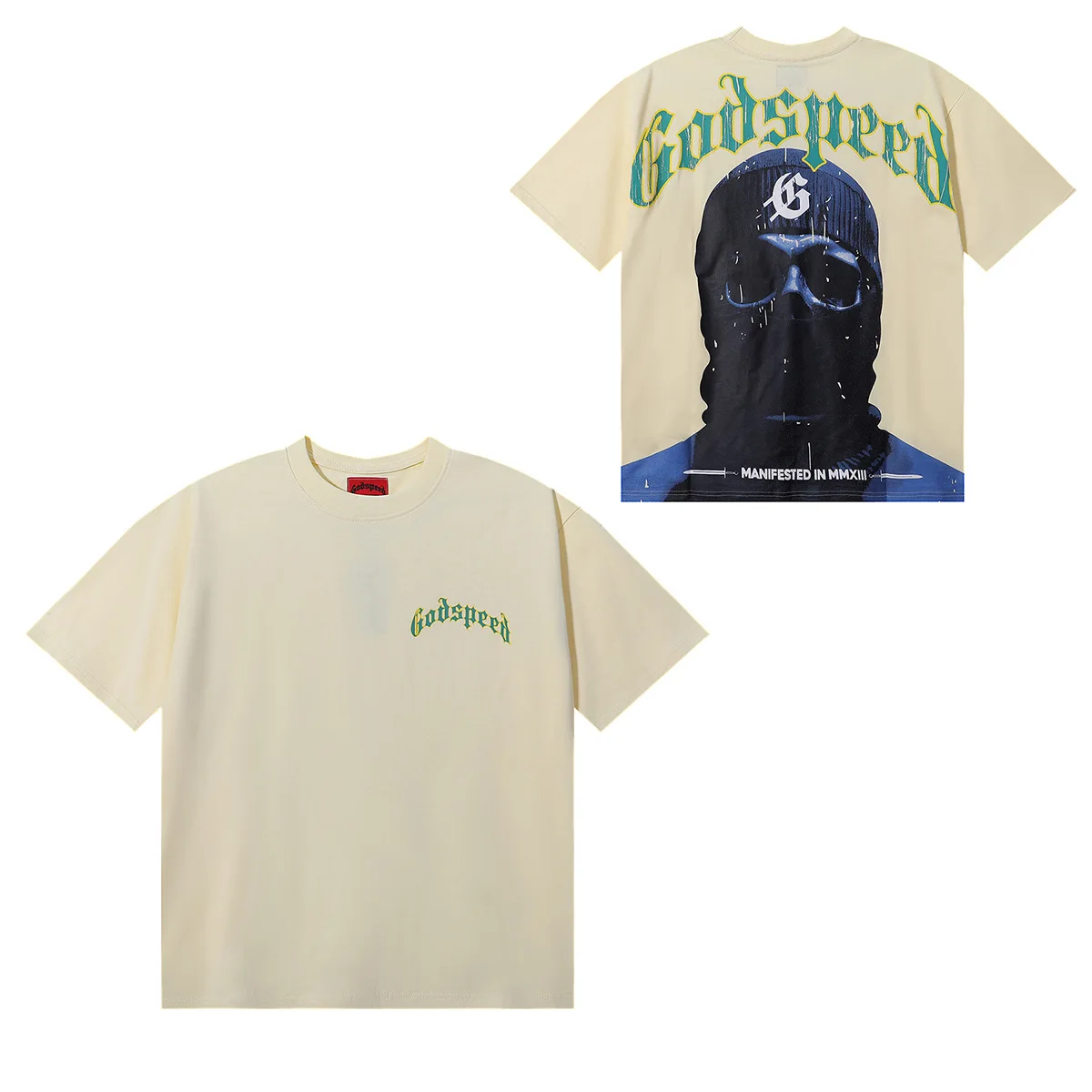 

GOD SPEED T-shirts Shiny Star Full Print High Street Pop Round Neck Short Sleeve Godspeed Top Tee Tshirt Men Women Clothing