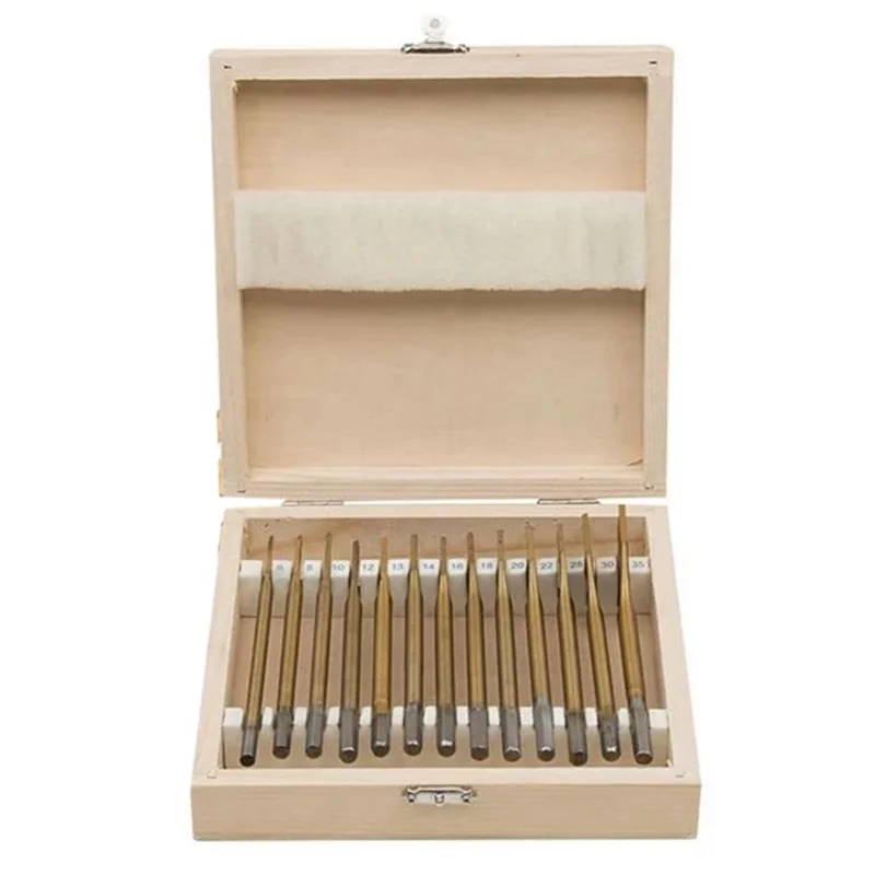 

13Pcs Titanium Plated Flattened Drill Bit Set Hex Shank Woodworking Hole Opener 6-35Mm Easy Install Easy To Use-AT64