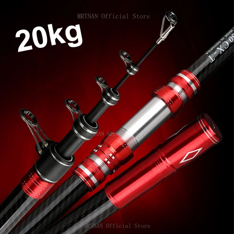 Superhard Carbon Spinning Fishing Rod 2.7-4.5m Travel Throwing Rod Bait Weight 50-200G Surfcasting Pole Fishing Rod