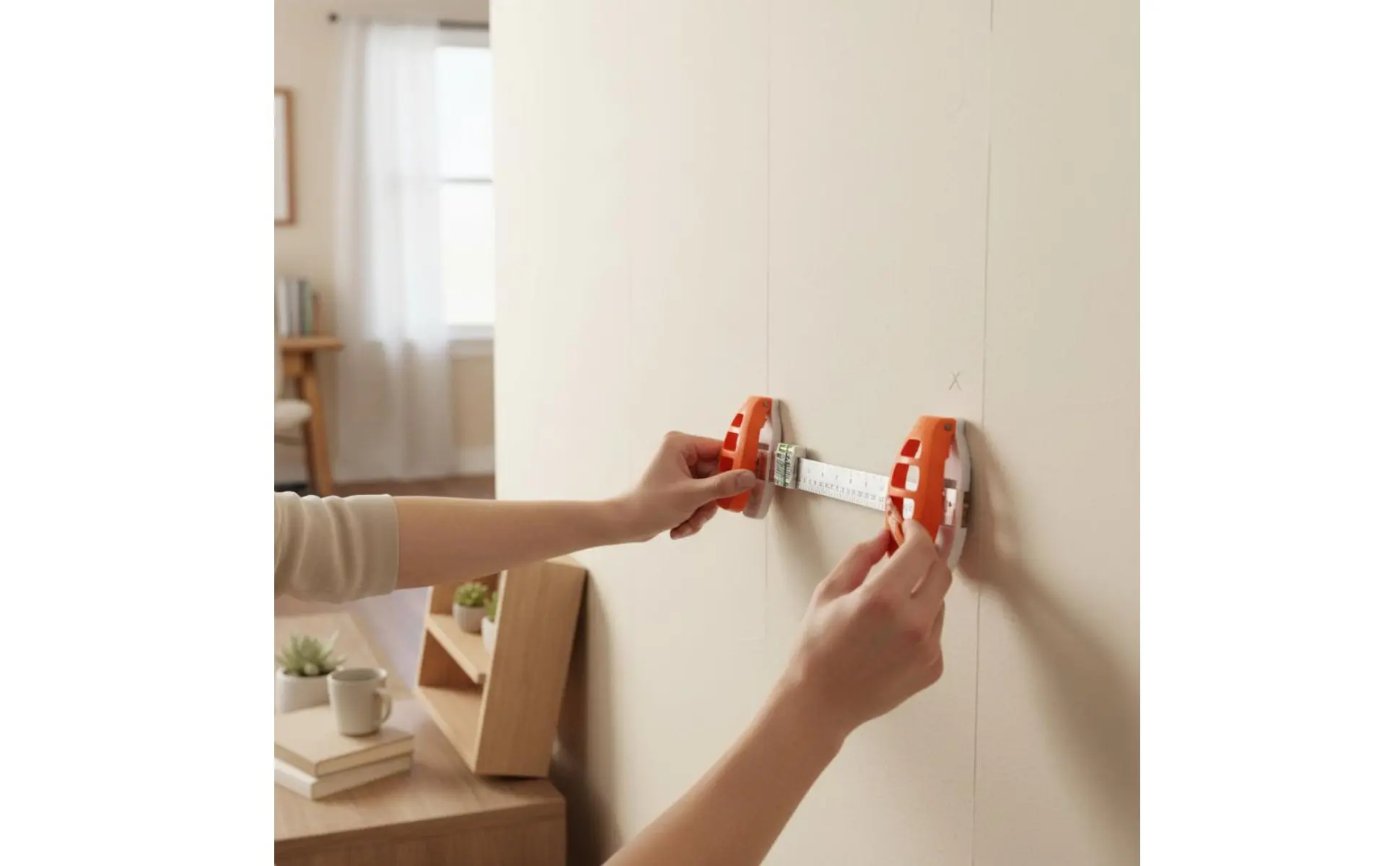 Picture Hanging Leveling Tool Ruler Precise Alignment Picture Hanger Tool with Leveling Tool Wall Frame Hanging Tool Sturdy ABS