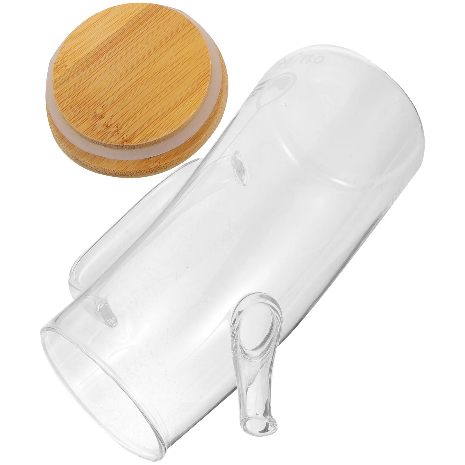 

1pc Glass Oil Bottle Large Capacity Leak Proof Transparent Dispenser For Kitchen Vinegar Soy Sauce Storage Container