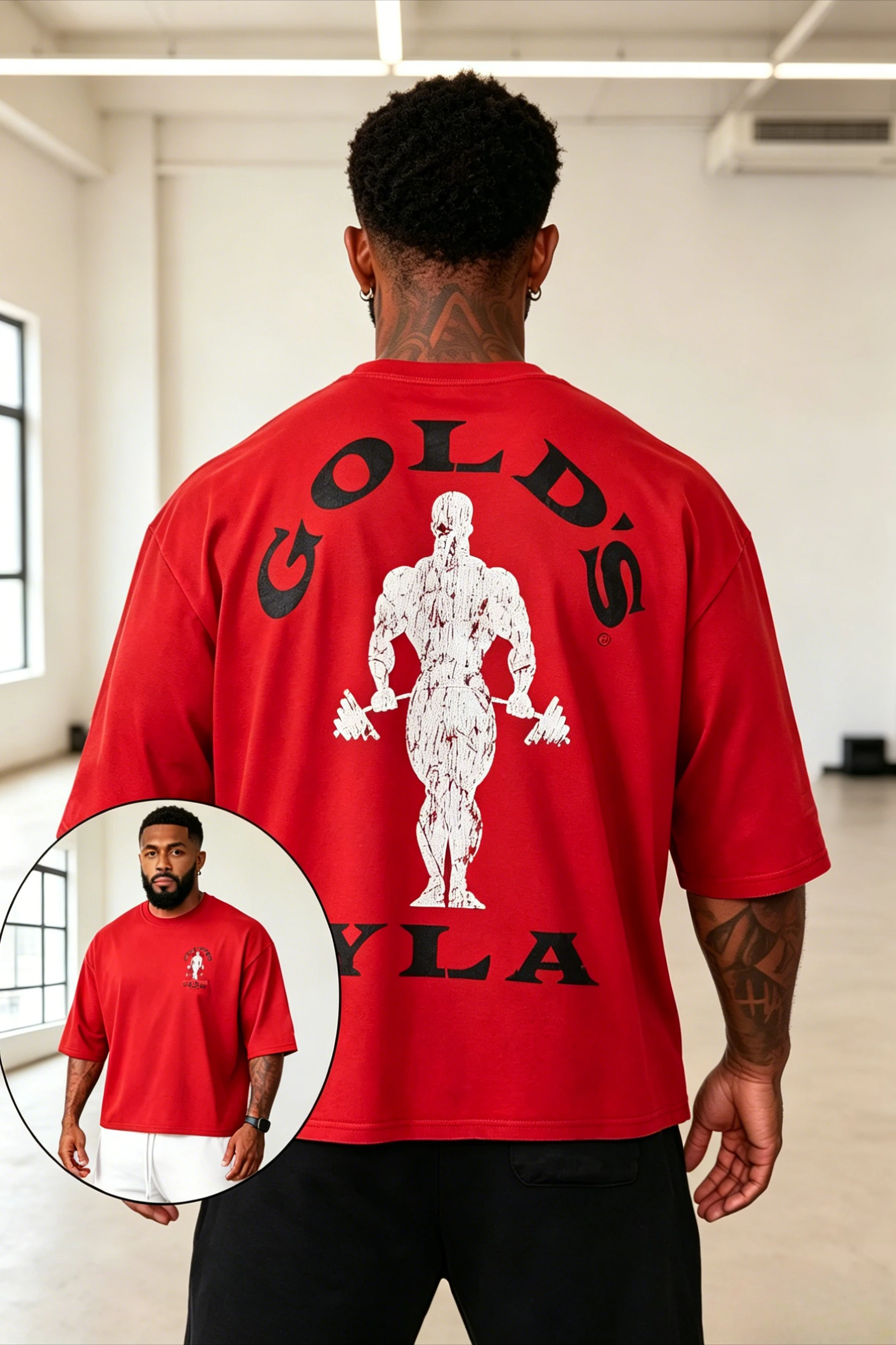 Neues T-Shirt für Herren mit Aufdruck - geeignet für tägliche Sportaktivitäten, Fitness, Slim Fit, Kurzarm, Übergrößen-T-Shirt