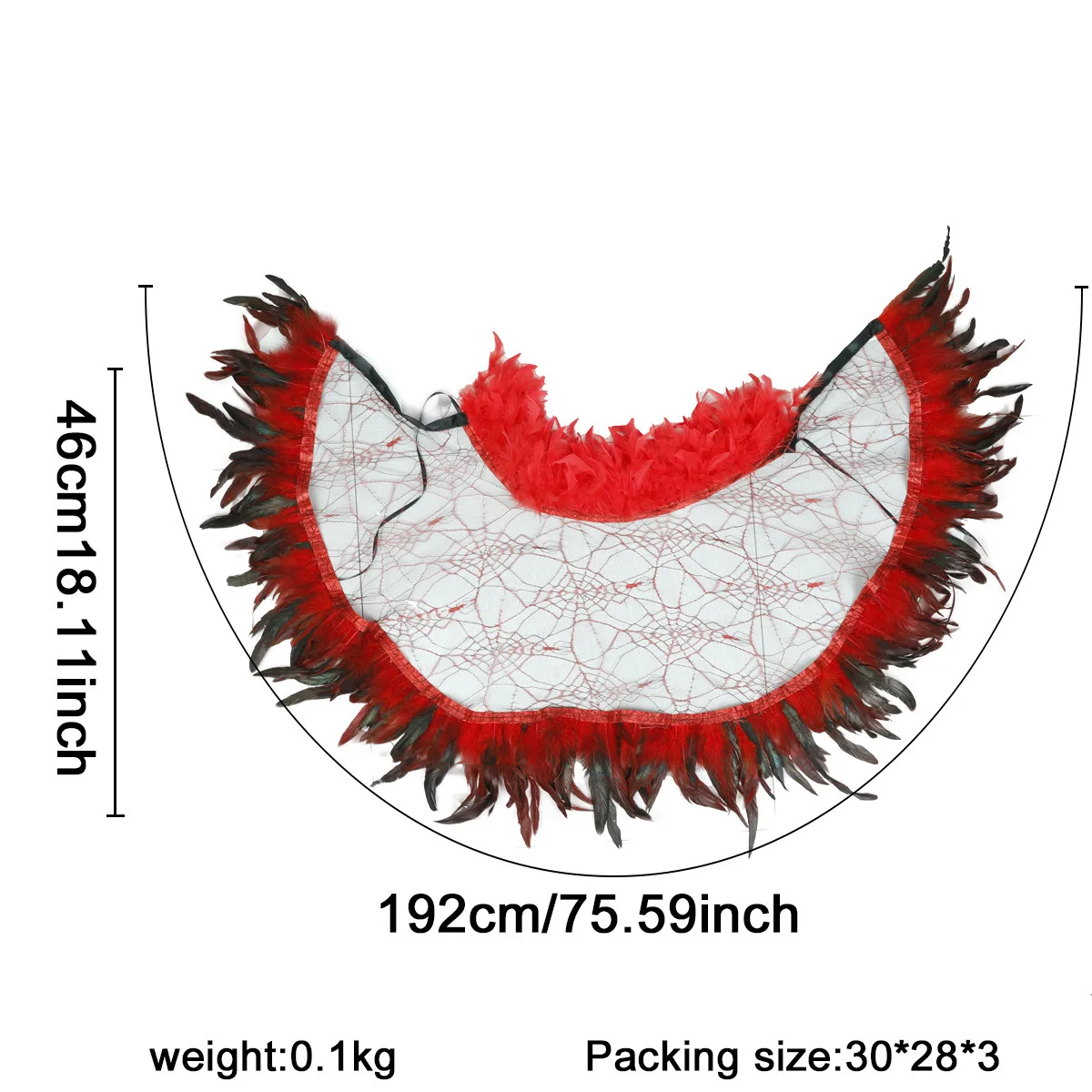 Partie carnaval élégant femmes châle dentelle maille plume haut Cape châle scène piste Halloween Performance Costume accessoires