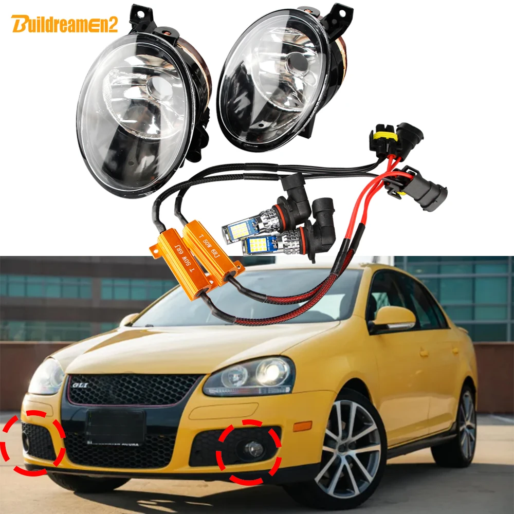 

2 Pieces Car Fog Light Assembly Lampshade with 24W LED Bulb For VW Volkswagen Jetta A5 Mk5 (1K) 2005 2006 2007 2008 2009 2010