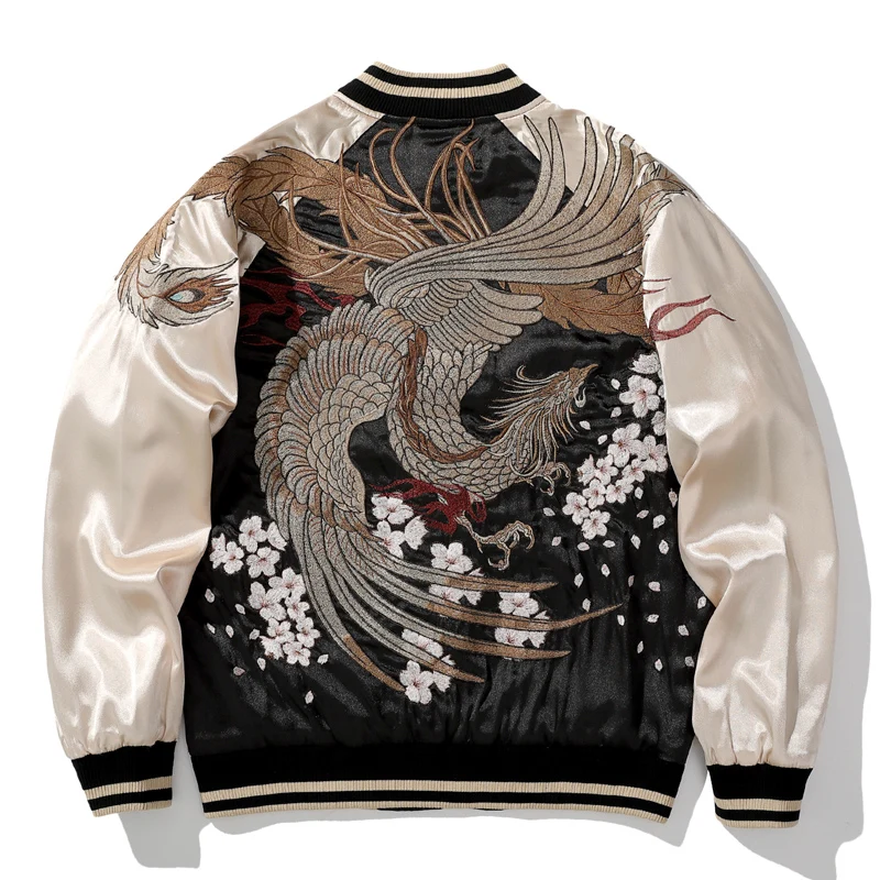 Spring And Fall New Suzaku Embroidered Jacket men's And women's Coats Yokosuka Baseball Uniform Phoenix Chinese Fashion Brand