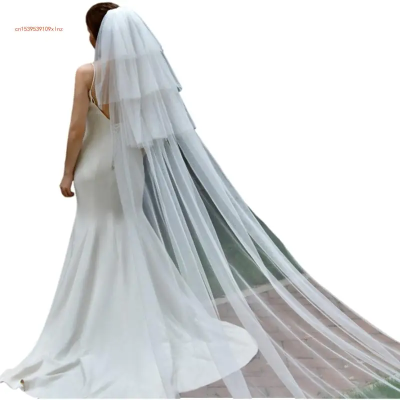 

Свадебная фата с воланами, соборная длина, подарок невесты, свадебный душ, свадебная ночь, фата для невесты, подарок