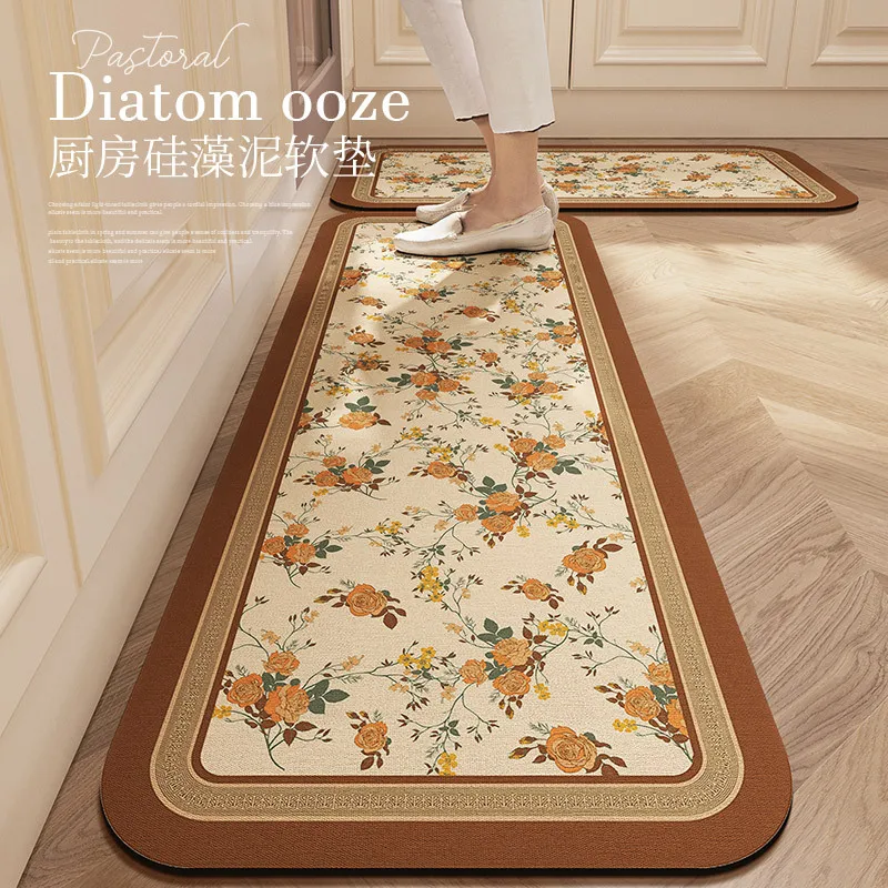 

Кухонный коврик с принтом, впитывающий длинный ковер, нескользящие коврики для бегунов, кухонный ковер, коврик для входа, коврик для гостиной, домашний декор