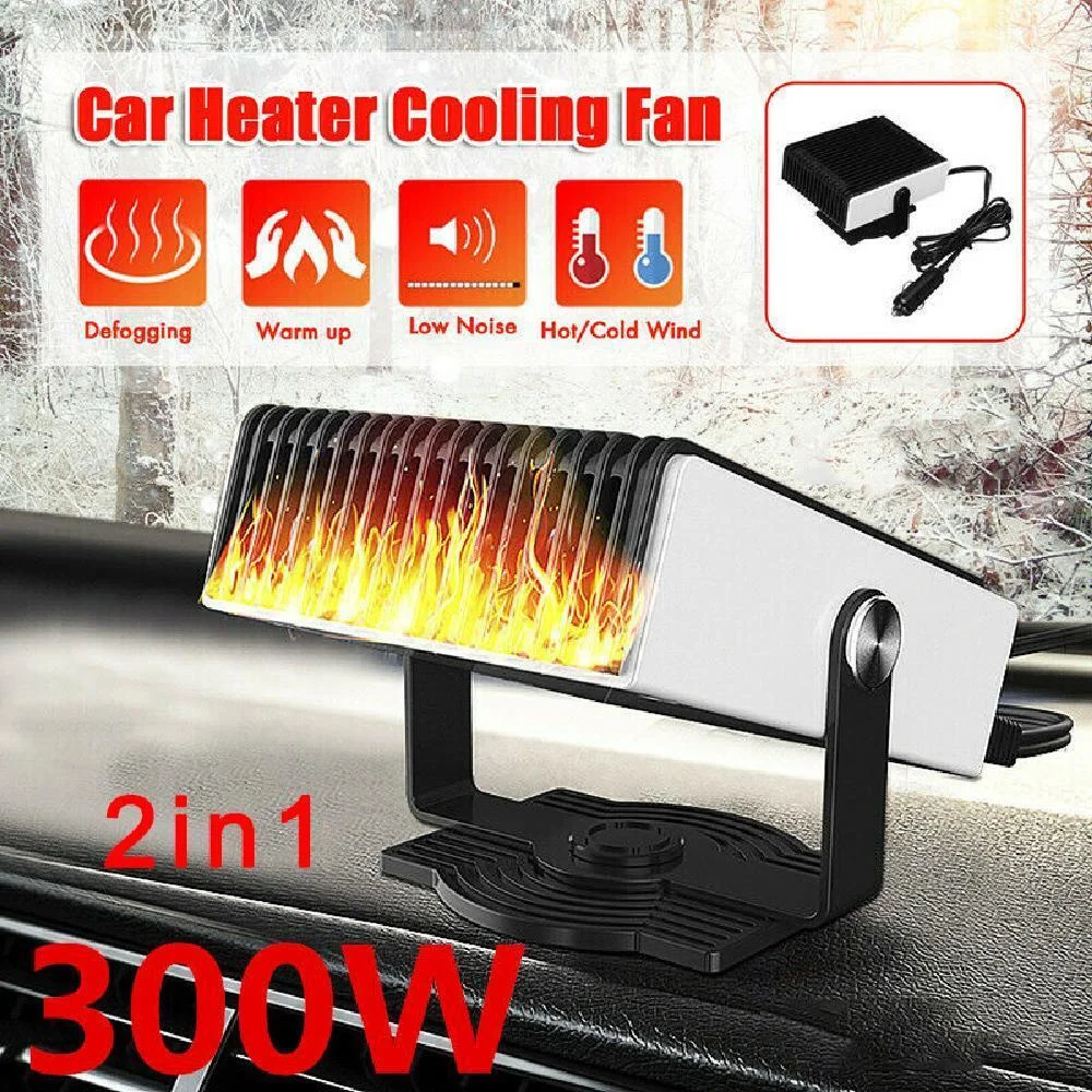 12V 150W Car Heater Potable Auto Heater Defroster Electric Fan High Power Dryer Heating Cooling Windscreen Defogging Defrost