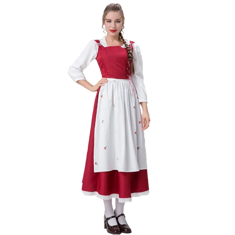 Women Halloween Housekeeper Maid Costumes Female Waitress Cosplay Carnival Purim Masquerade Nightclub Role Play Bar Party Dress