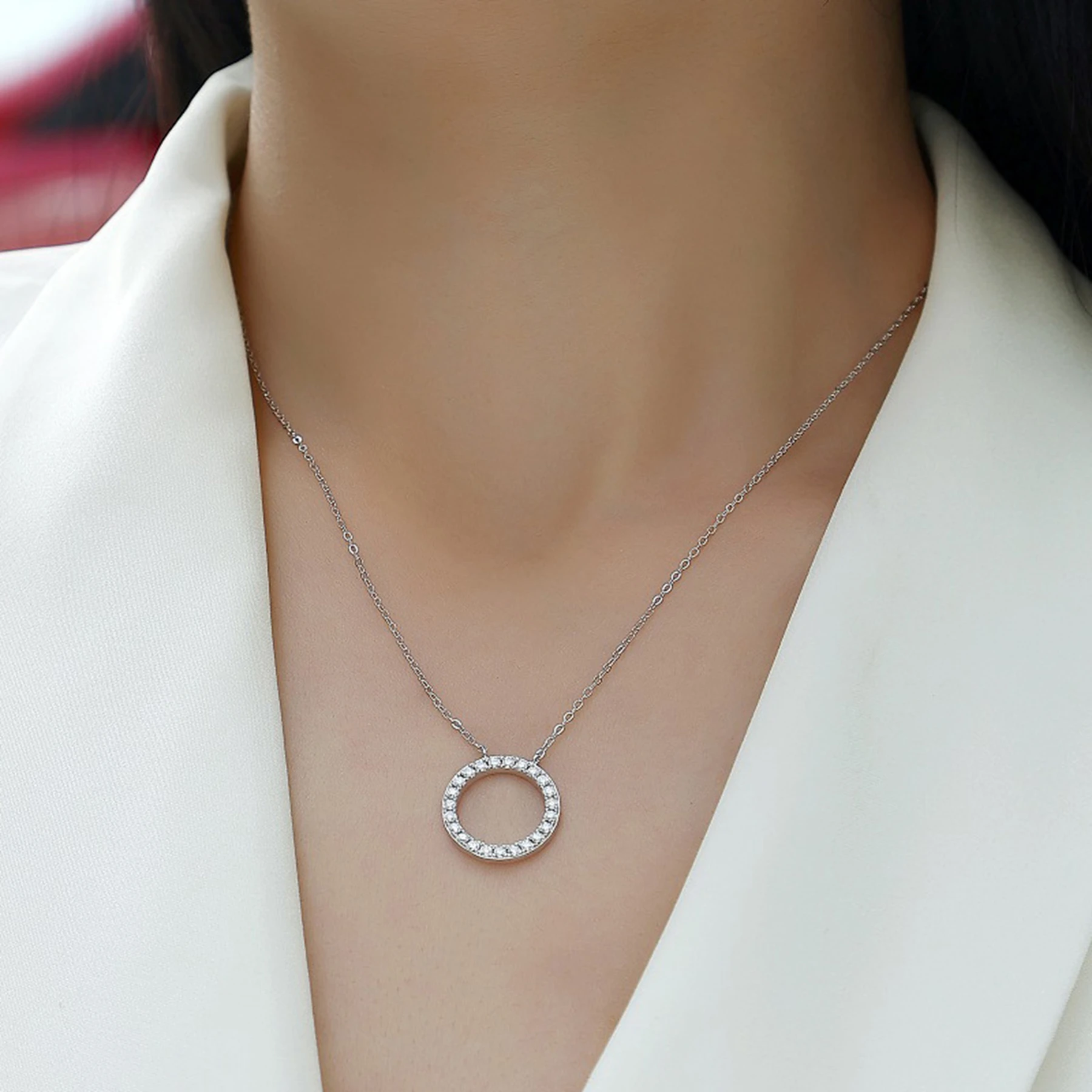 SONGYUN Brand Jewelry 925 Sterling Silver Necklace Moissanite Diamond Choker Formal for Wife 18K Gold Plated SYT Patent Pendant