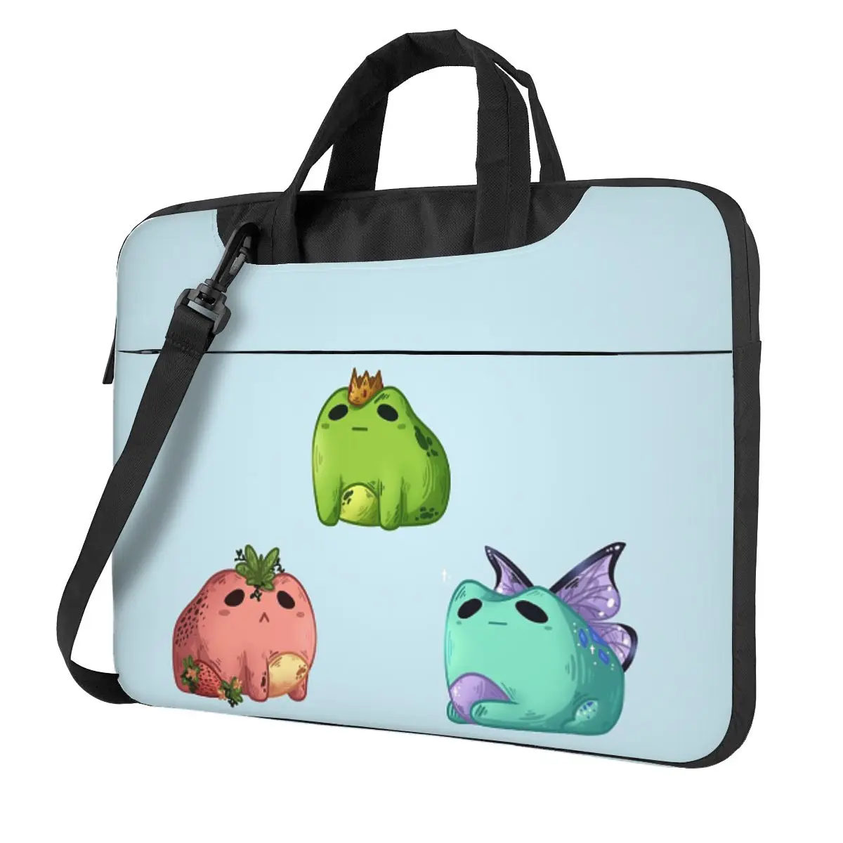 

Small Fantasy Frogs Crossbody Laptop Bag Case Computer Bag 13 14 15.6 Inch Notebook Pouch for Macbook Pro Lenovo