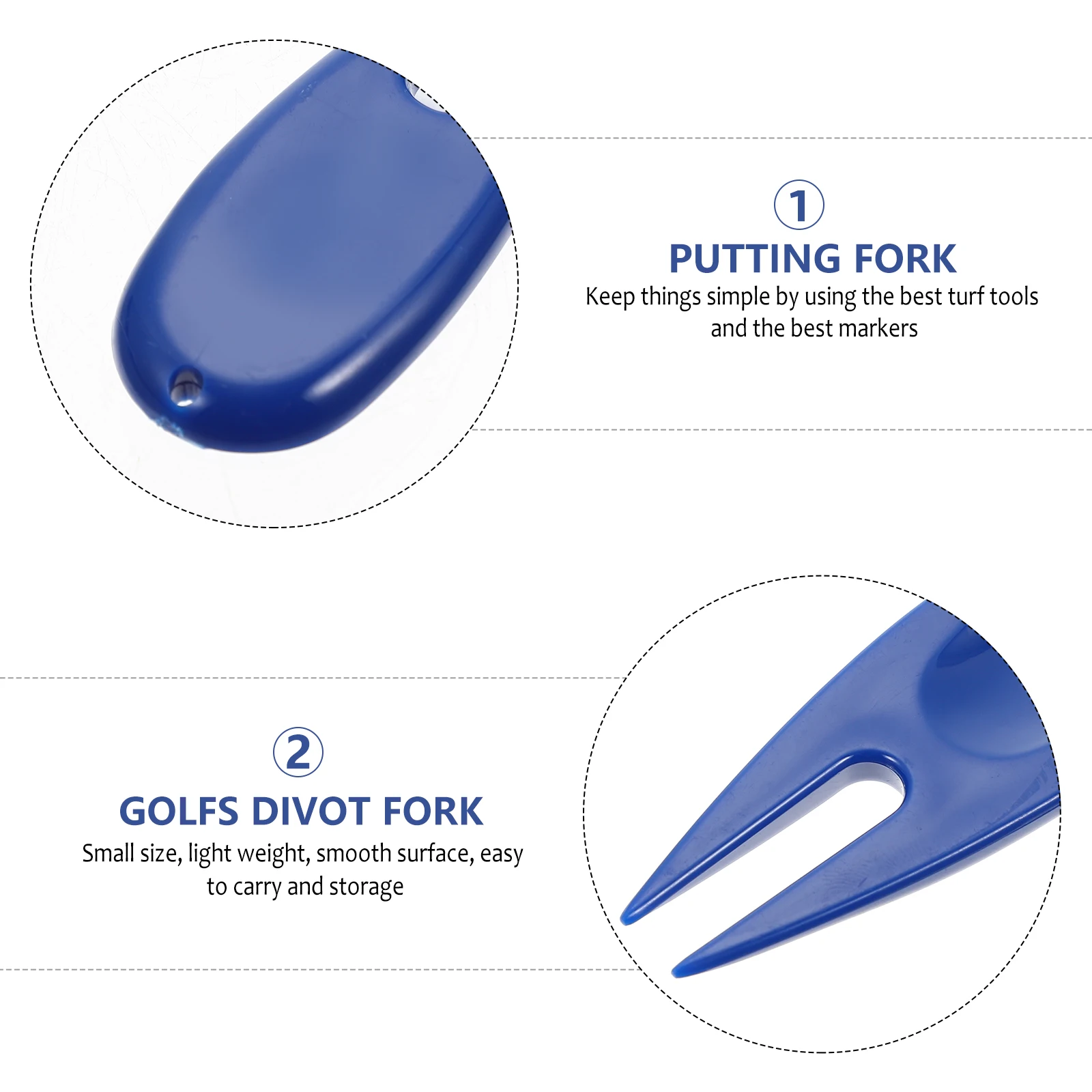 

30pcs Divot Repair Tool Durable Plastic Lawn Fork Grass Fixing Tools Bulk Blue Accessories Golf Practice Equipment Golfs Divot