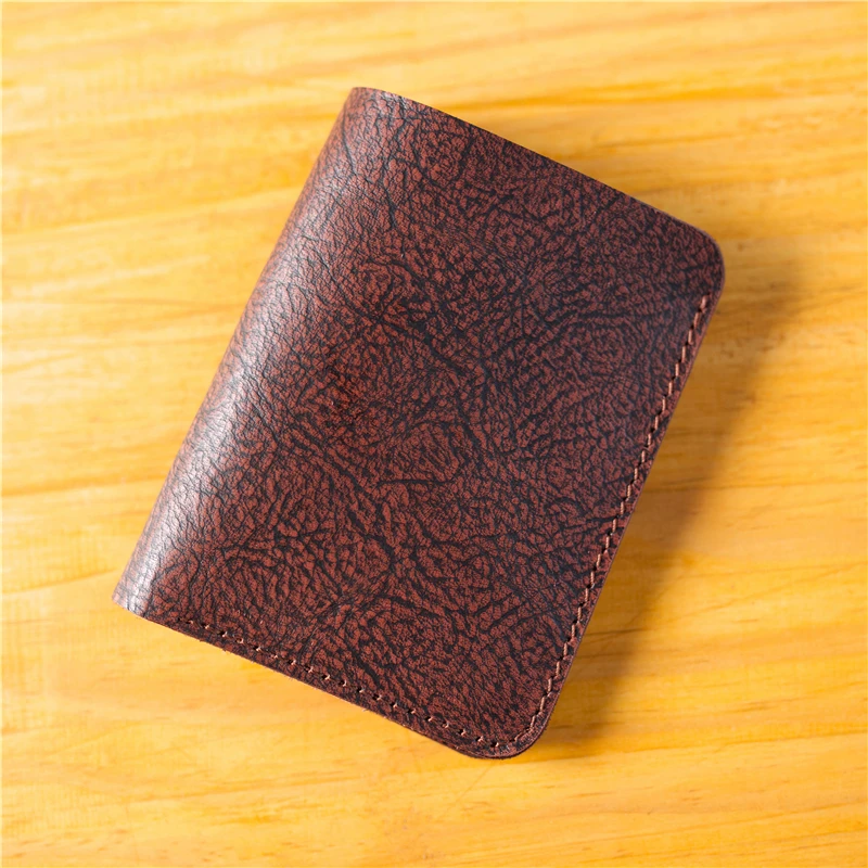 2024 Design Leather Wallet For Men Dropshiping Full Grain Leather Man Wallet Short Wallet Vintage Coin Purse Men Card Holder