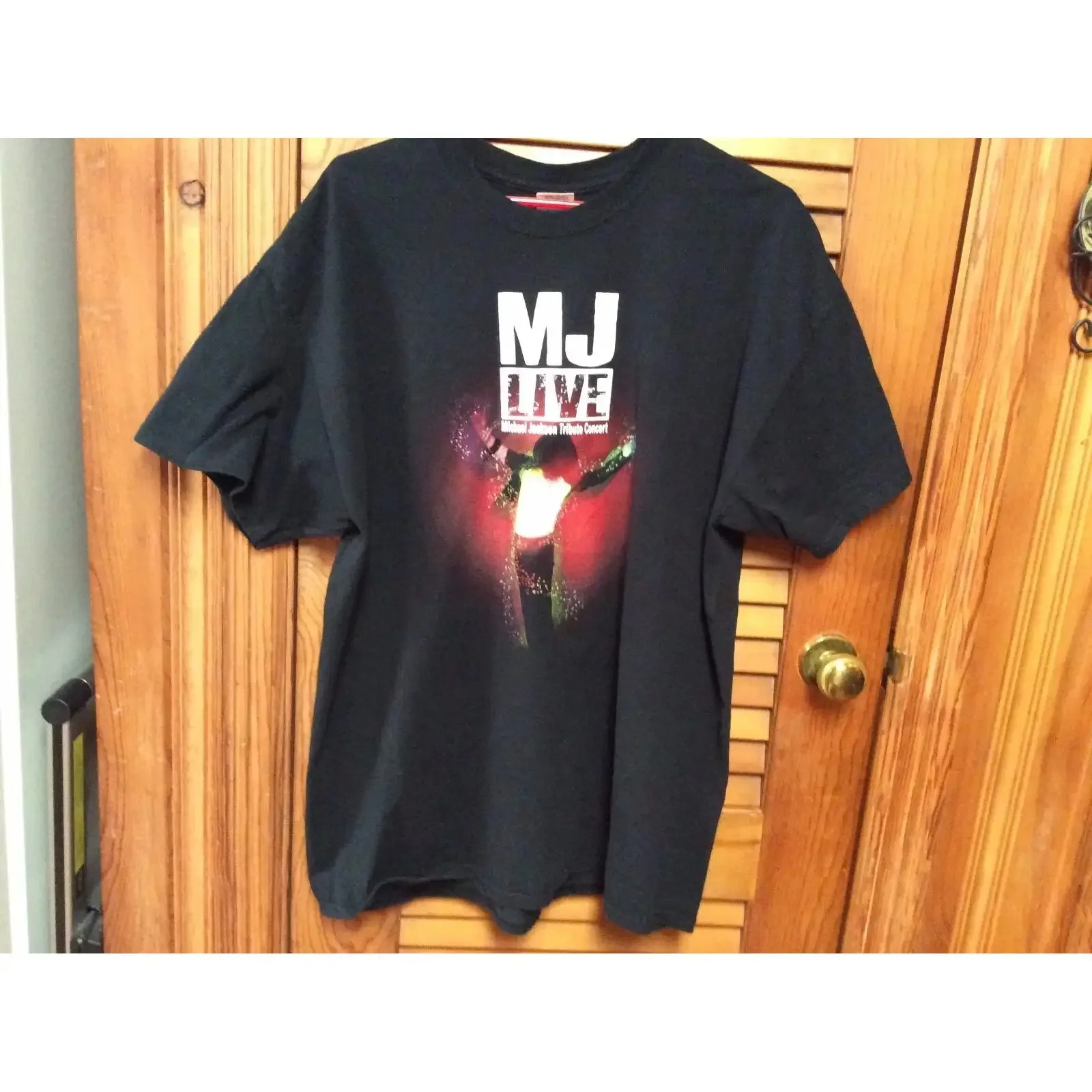 Michael Jackson MJ LIVE Tribute Concert T Shirt Image 1 of 2 vintage Washed Stretched Top For Everyday Wear streetwear graphic