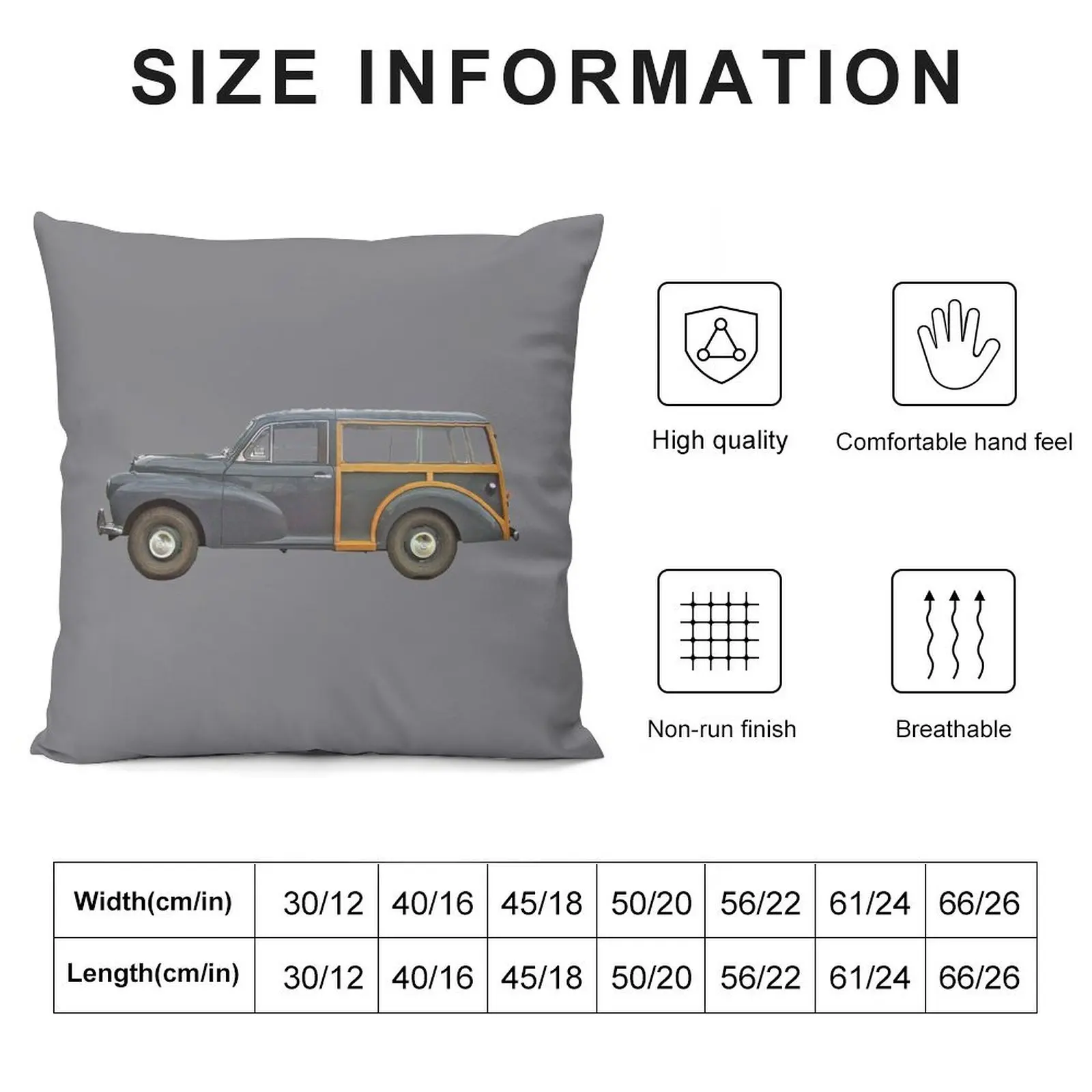 Morris Minor Traveller Estate Wagon Throw Pillow Pillowcase Cushion Child luxury sofa pillows Pillow Case Christmas pillow