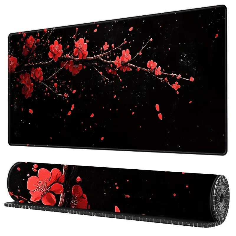 

Коврик для игровой мыши Sakura Extended XL с прошитыми краями, коврики для игрового стола XXL, резиновые противоскользящие коврики для игровой клавиатуры, длинные настольные коврики