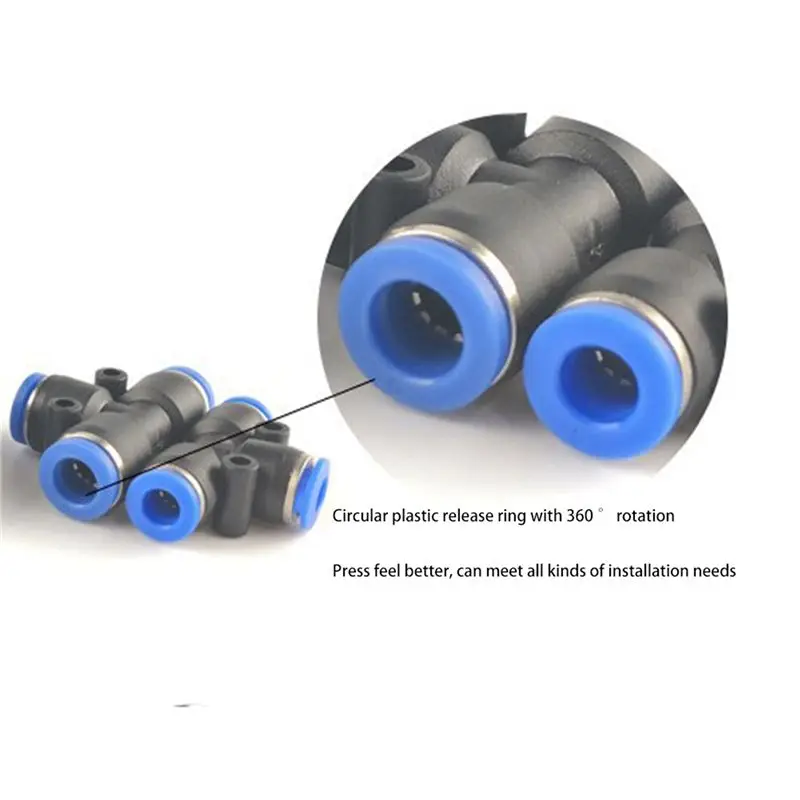 ABWZ-Misting Nozzle Kit 1/4-Inch With Nozzle Spray Cooling Device Connectors For Outdoor Water Mister Cooling System 100Pcs