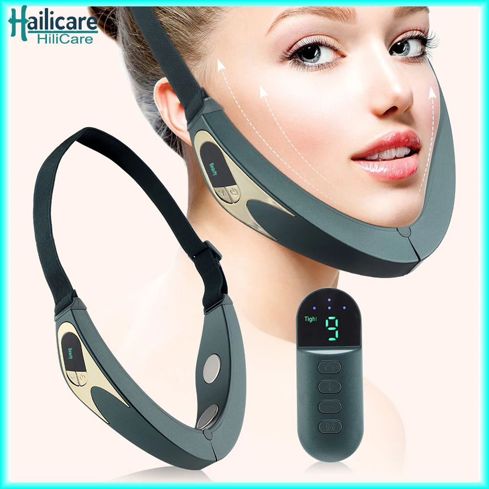 

Facial Lifting Device Facial Slimming Vibration Massager 6 Mode Facial Double Chin V Shape Lift Belt Wireless Remote Control