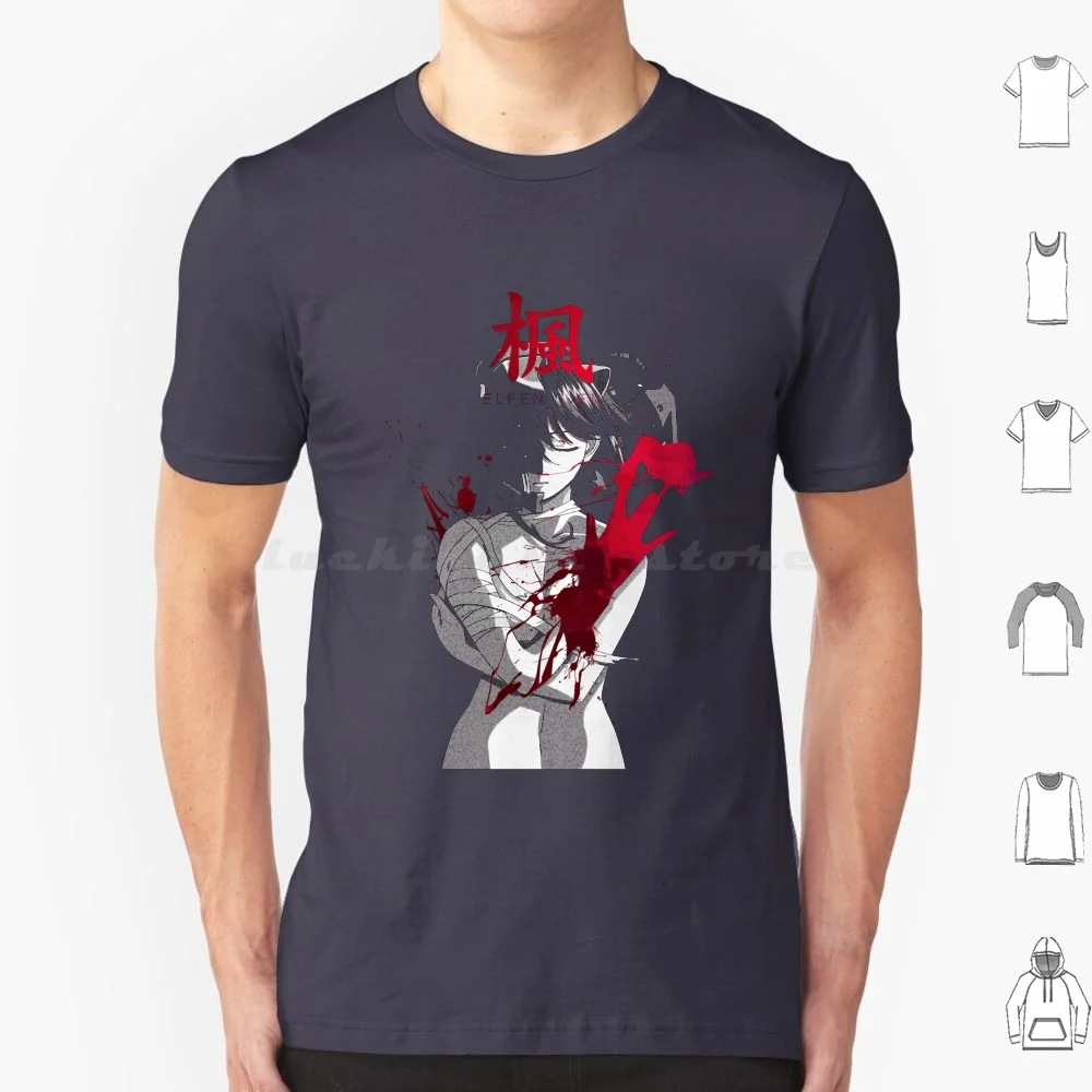 Camiseta de Anime y Manga Elfen Lied para Hombres, Mujeres y Niños, Regalos para Fanáticos de Películas, Talla 6XL