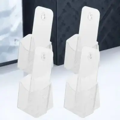 

4pcs Acrylic Display Stand for Brochure Flyer Clear Plastic Holder Lightweight Portable Desk ganizer Professional Use
