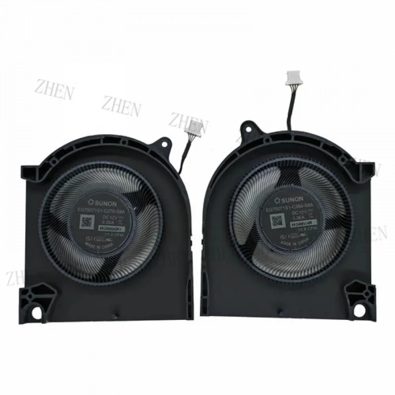 مروحة تبريد جديدة لوحدة المعالجة المركزية + وحدة معالجة الرسومات للكمبيوتر المحمول Dell G16 7630 7635 2023th DC12V 0.25A