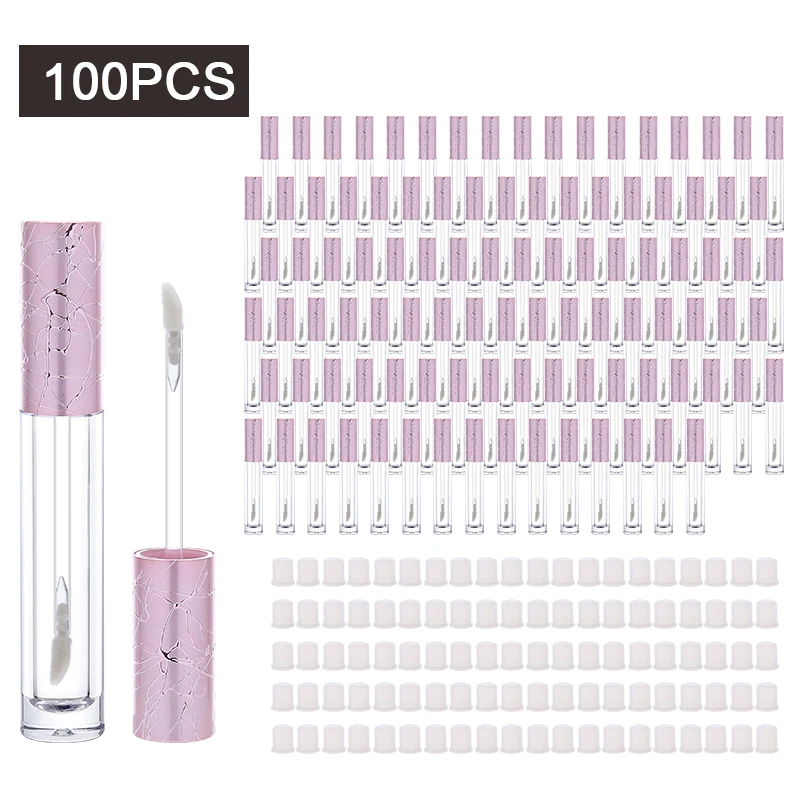 

100/200Pcs 6ml Lipgloss Tubes with Wand Brush Empty Travel Bottle Refillable Lip Gloss Containers DIY Lipstick Tube