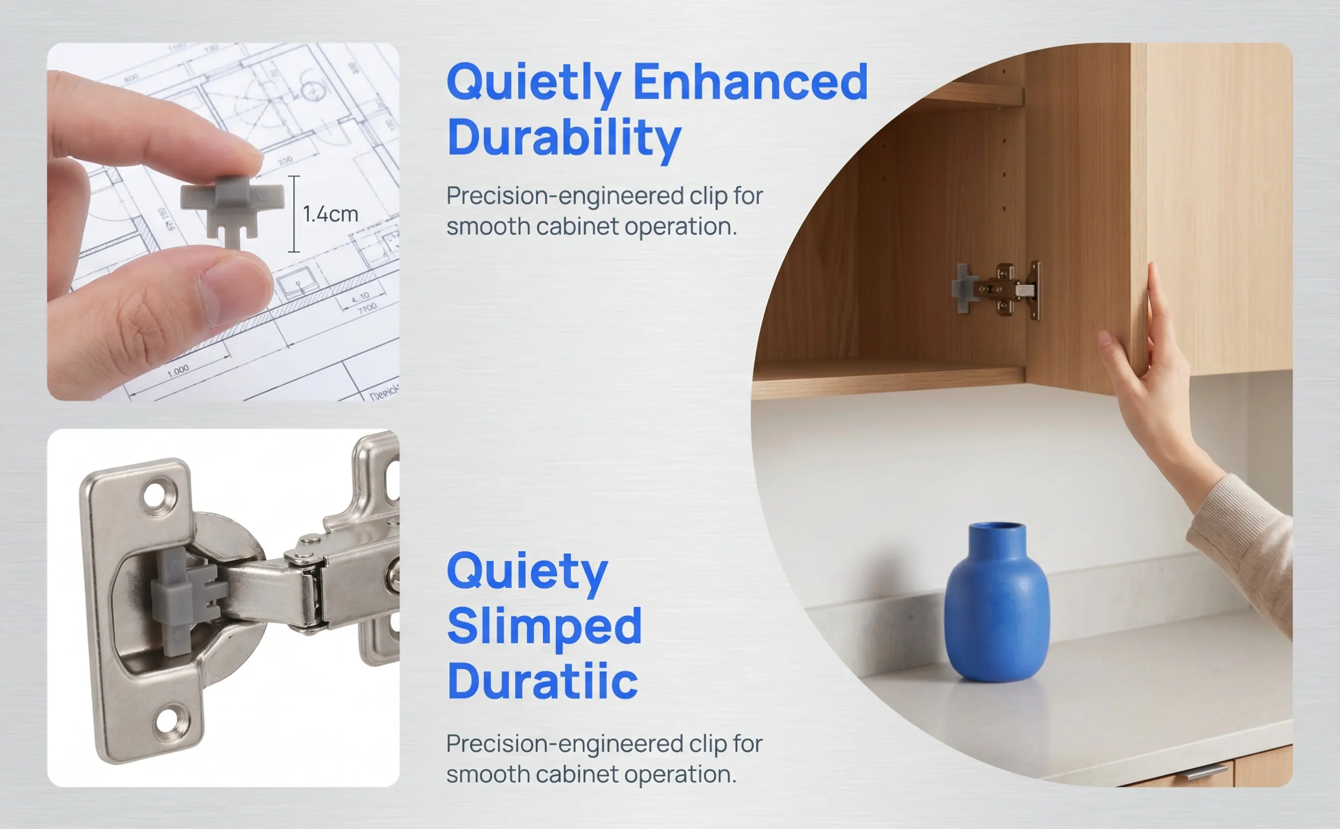 50Pcs Plastic Hinge Restrictor Clip Cabinet Door Angle Limiter Easy Install Kitchen Cabinet Hinge Stop Plastic Angle Clips