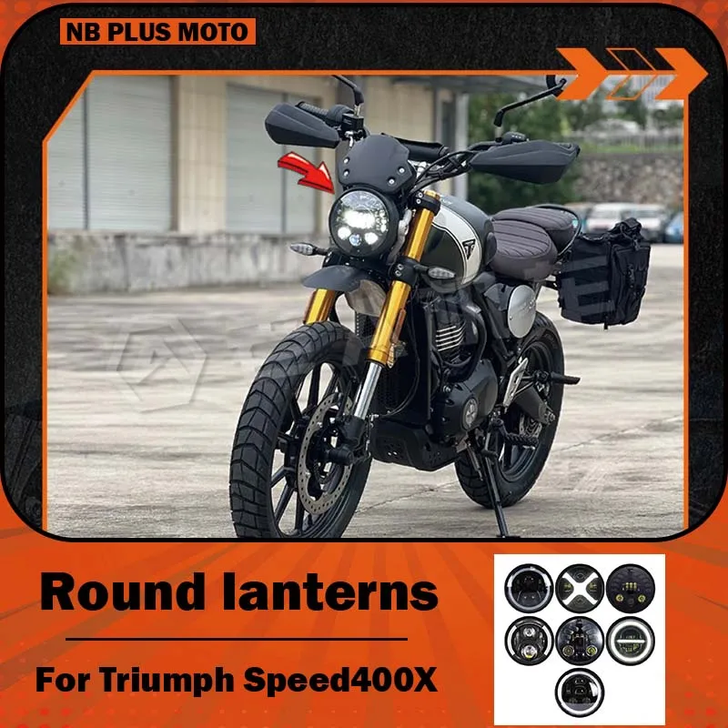 【Premium】For Triumph Speed/400X motorcycle modification round headlight assembly and headlight assembly for modified car headlig
