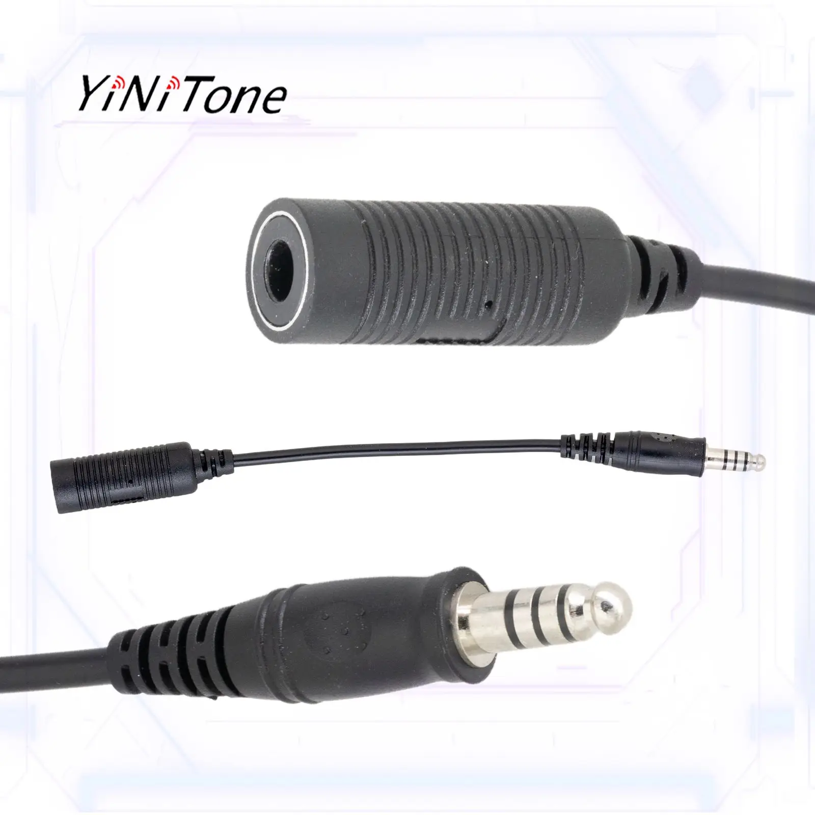 U94 Push to Talk Fighting in versione civile Cavo di conversione per radio NATO 7.1mm Plug Force Auricolare Adattatore di cablaggio U174